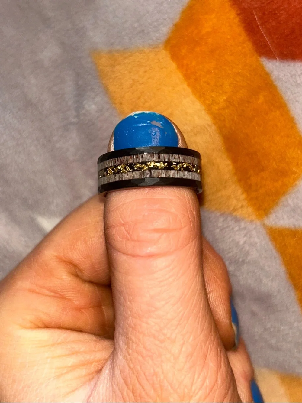 Gentlebands The Rustic Men’s Wedding Ring Black Tungsten
